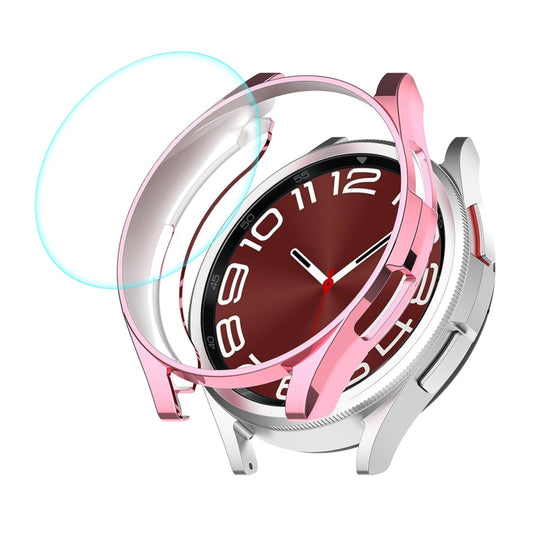 Étui souple en TPU électroplaqué ENKAY Hat-Prince + protecteur d'écran en verre 9H de 0,2 mm, pour Samsung Galaxy Watch6 Classic 47 mm, pour Samsung Galaxy Watch6 Classic 43 mm