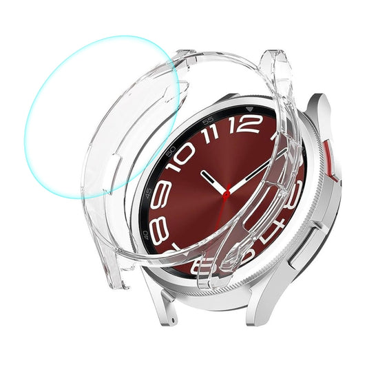 Coque Souple Transparente en TPU ENKAY Hat-Prince + Protecteur d'écran en Verre 9H de 0,2 mm, Pour Samsung Galaxy Watch6 Classic 47 mm, Pour Samsung Galaxy Watch6 Classic 43 mm