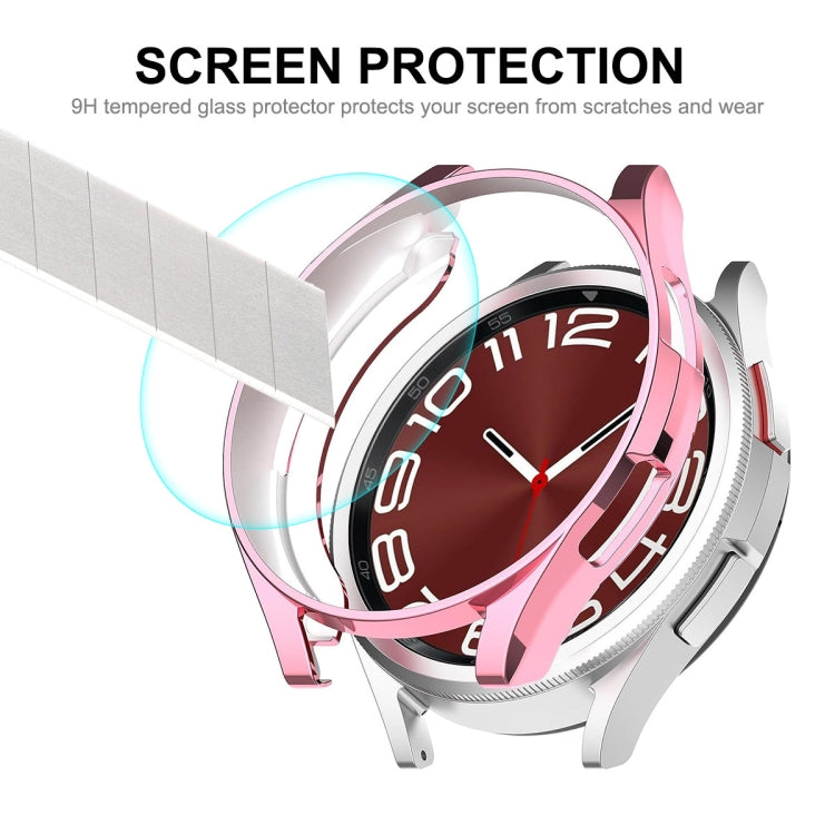ENKAY Hat-Prince Transparent Soft TPU Case + 0.2mm 9H Glass Screen Protector, For Samsung Galaxy Watch6 Classic 47mm, For Samsung Galaxy Watch6 Classic 43mm