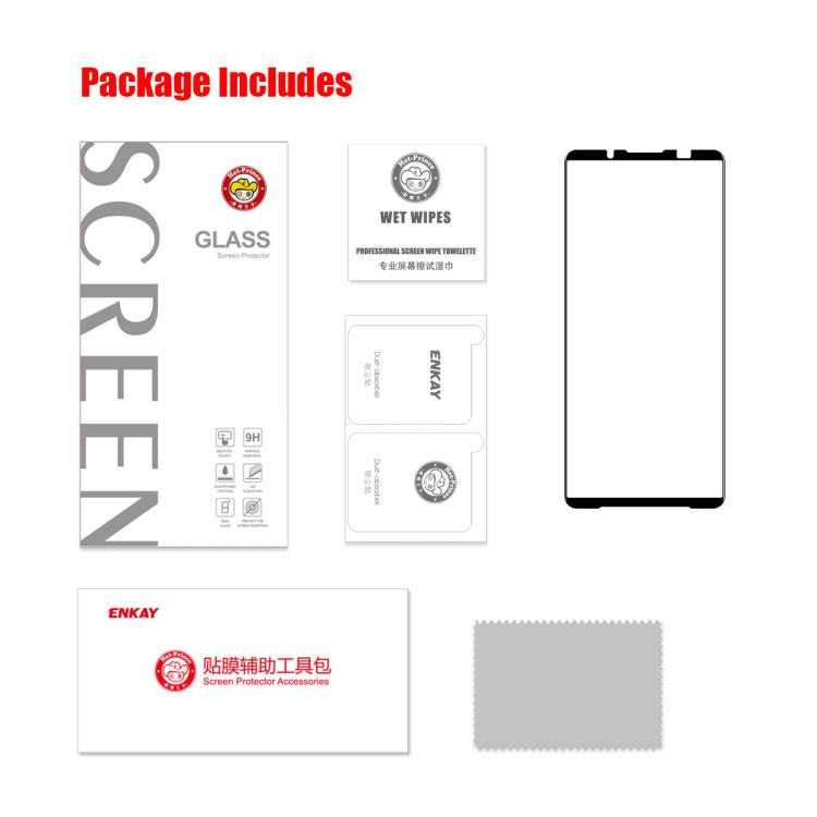 ENKAY Full Glue High Aluminum-silicon Tempered Glass Film, For Sony Xperia 10 VII, For Sony Xperia 1 VII, For Sony Xperia 5 V, For Sony Xperia 1 V, For Sony Xperia 10 V
