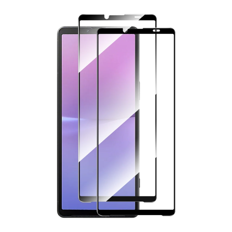 2pcs ENKAY Full Glue High Aluminum-silicon Tempered Glass Film, For Sony Xperia 10 VII, For Sony Xperia 1 VII, For Sony Xperia 5 V, For Sony Xperia 1 V, For Sony Xperia 10 V