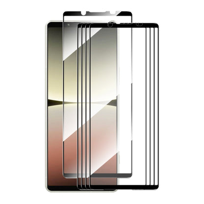 5pcs ENKAY Full Glue High Aluminum-silicon Tempered Glass Film, For Sony Xperia 10 VII, For Sony Xperia 1 VII, For Sony Xperia 5 V, For Sony Xperia 1 V, For Sony Xperia 10 V