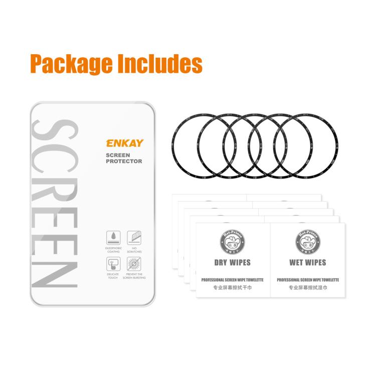 5pcs ENKAY 3D Full Coverage Soft PC Edge PMMA HD Screen Film, For Huawei Watch GT 7 Pro 46mm, For Huawei Watch GT 7 46mm, For Huawei Watch GT 7 41mm, For Huawei Watch GT 6 46mm, For Huawei Watch GT 6 41mm, For Huawei Watch 5 42mm, For Huawei Watch 5 46...