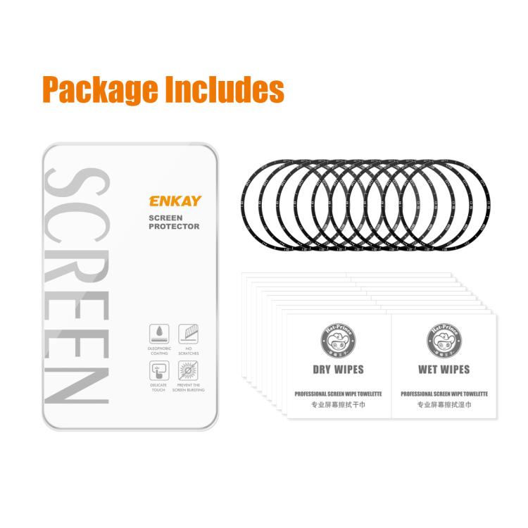 10pcs ENKAY 3D Full Coverage Soft PC Edge PMMA HD Screen Film, For Huawei Watch GT 7 Pro 46mm, For Huawei Watch GT 7 46mm, For Huawei Watch GT 7 41mm, For Huawei Watch GT 6 46mm, For Huawei Watch GT 6 41mm, For Huawei Watch 5 42mm, For Huawei Watch 5 4...