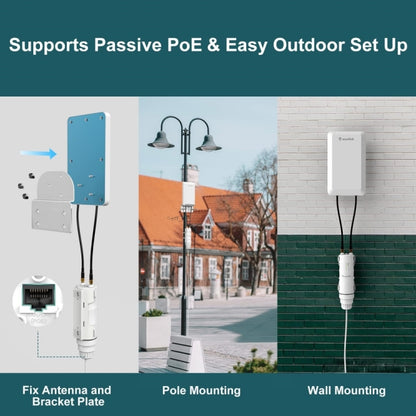 WAVLINK WN570HP2 Outdoor Weatherproof 300Mps WiFi Extender Wireless AP Repeater