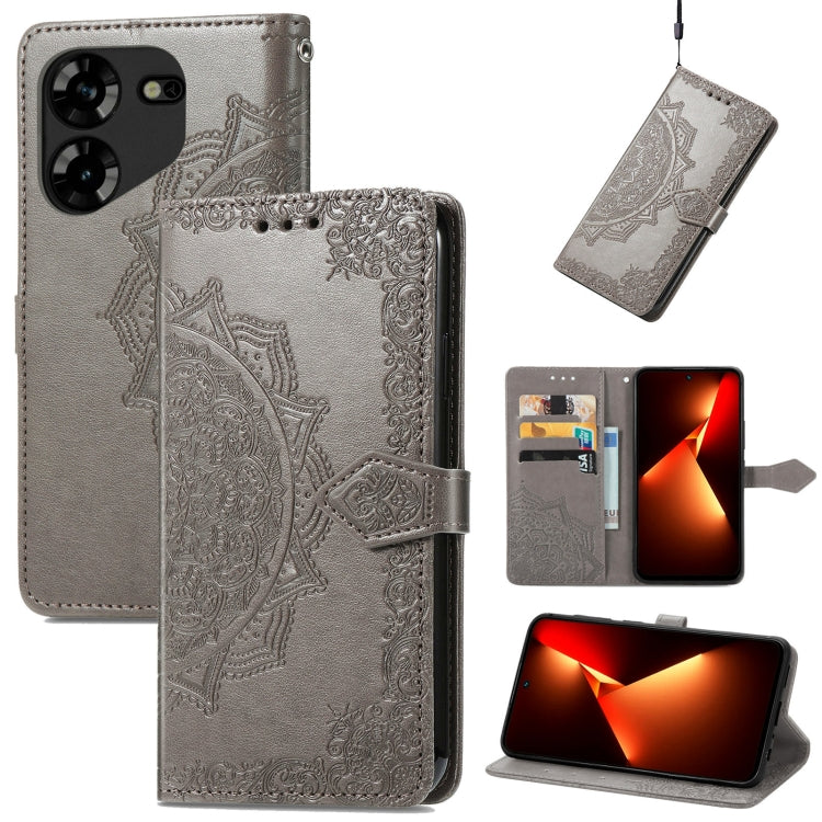Mandala Flower Embossed Leather Phone Case, For Tecno Pova Neo 3, For Tecno Pova 5 4G, For Tecno Camon 20 Pro 5G, For Tecno Spark 10, For Tecno Spark GO 2023