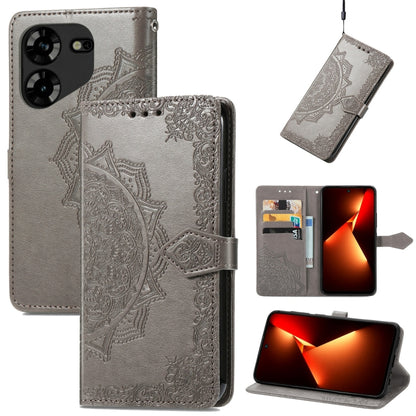 Mandala Flower Embossed Leather Phone Case, For Tecno Pova Neo 3, For Tecno Pova 5 4G, For Tecno Camon 20 Pro 5G, For Tecno Spark 10, For Tecno Spark GO 2023