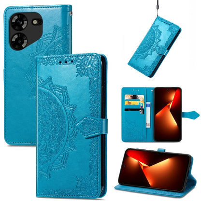 Mandala Flower Embossed Leather Phone Case, For Tecno Pova Neo 3, For Tecno Pova 5 4G, For Tecno Camon 20 Pro 5G, For Tecno Spark 10, For Tecno Spark GO 2023
