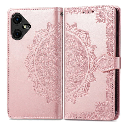 Mandala Flower Embossed Leather Phone Case, For Tecno Pova Neo 3, For Tecno Pova 5 4G, For Tecno Camon 20 Pro 5G, For Tecno Spark 10, For Tecno Spark GO 2023