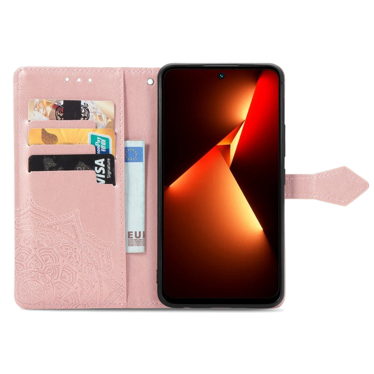 Mandala Flower Embossed Leather Phone Case, For Tecno Pova Neo 3, For Tecno Pova 5 4G, For Tecno Camon 20 Pro 5G, For Tecno Spark 10, For Tecno Spark GO 2023