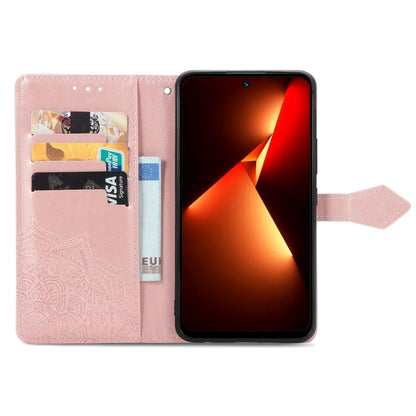 Mandala Flower Embossed Leather Phone Case, For Tecno Pova Neo 3, For Tecno Pova 5 4G, For Tecno Camon 20 Pro 5G, For Tecno Spark 10, For Tecno Spark GO 2023