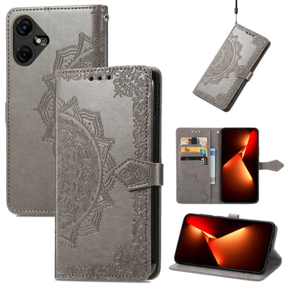 Mandala Flower Embossed Leather Phone Case, For Tecno Pova Neo 3, For Tecno Pova 5 4G, For Tecno Camon 20 Pro 5G, For Tecno Spark 10, For Tecno Spark GO 2023