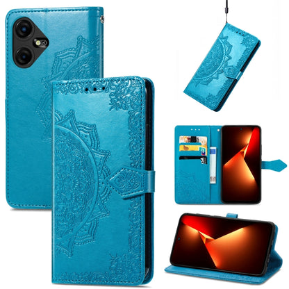 Mandala Flower Embossed Leather Phone Case, For Tecno Pova Neo 3, For Tecno Pova 5 4G, For Tecno Camon 20 Pro 5G, For Tecno Spark 10, For Tecno Spark GO 2023