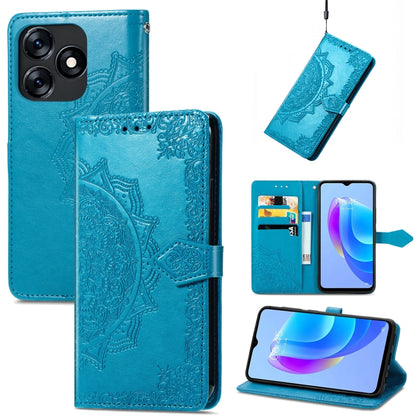 Mandala Flower Embossed Leather Phone Case, For Tecno Pova Neo 3, For Tecno Pova 5 4G, For Tecno Camon 20 Pro 5G, For Tecno Spark 10, For Tecno Spark GO 2023