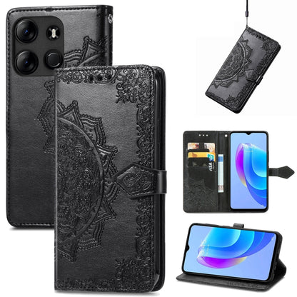 Mandala Flower Embossed Leather Phone Case, For Tecno Pova Neo 3, For Tecno Pova 5 4G, For Tecno Camon 20 Pro 5G, For Tecno Spark 10, For Tecno Spark GO 2023