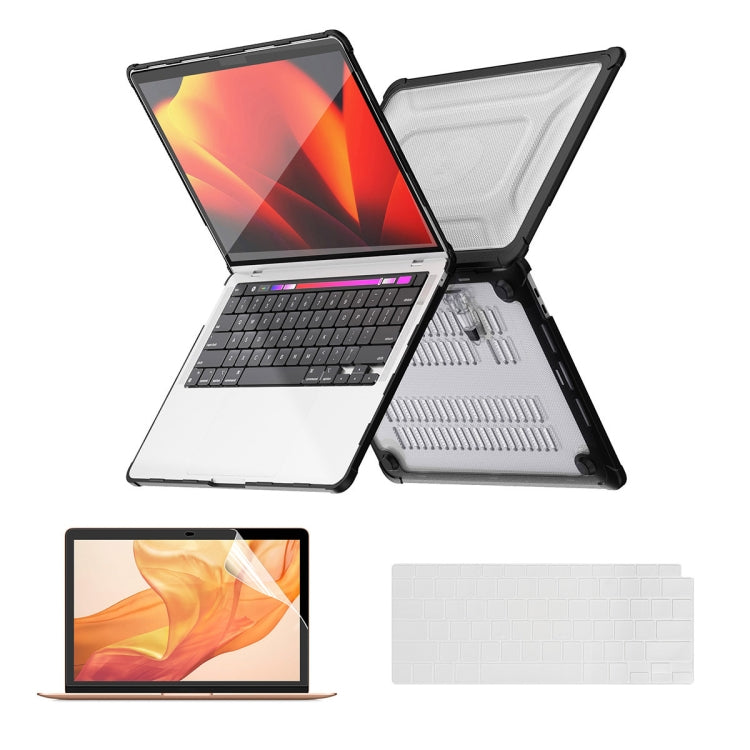 ENKAY Hat-Prince 3 in 1 Protective Bracket Case Cover Hard Shell with TPU Keyboard Film / PET Screen Protector, Version:US