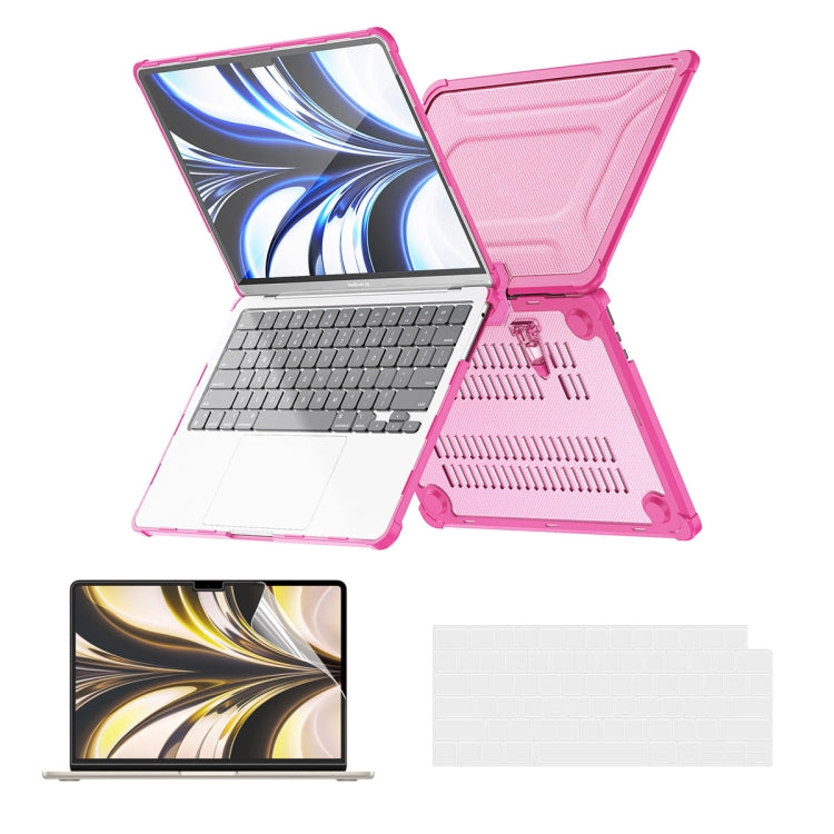ENKAY Hat-Prince 3 in 1 Protective Bracket Case Cover Hard Shell with TPU Keyboard Film / PET Screen Protector, Version:US, For MacBook Air 15.3 A2941, For MacBook Pro 14.2 A2442/A2779, For MacBook Air 13.6 A2681, For MacBook Pro 13.3 A2251/A2289/A2338...