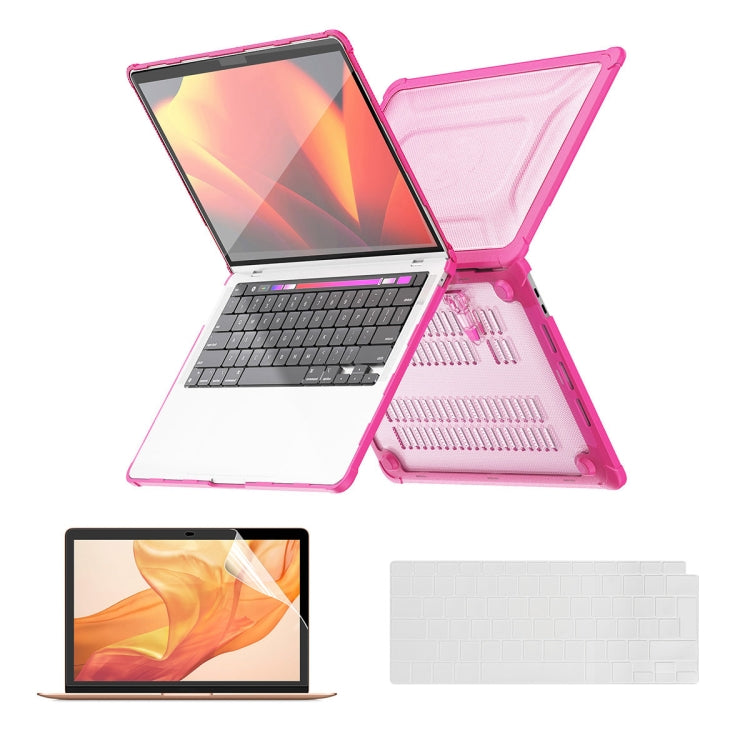 ENKAY Hat-Prince 3 in 1 Protective Bracket Case Cover Hard Shell with TPU Keyboard Film / PET Screen Protector, Version:EU, For MacBook Air 15.3 A2941/M3 2024 A3114, For MacBook Pro 14.2 A2442/A2779/14 inch A3434 2025 (M5)                              ...