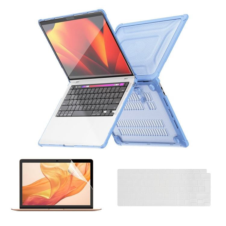 ENKAY Hat-Prince 3 in 1 Protective Bracket Case Cover Hard Shell with TPU Keyboard Film / PET Screen Protector, Version:EU, For MacBook Air 15.3 A2941/M3 2024 A3114, For MacBook Pro 14.2 A2442/A2779/14 inch A3434 2025 (M5)                              ...
