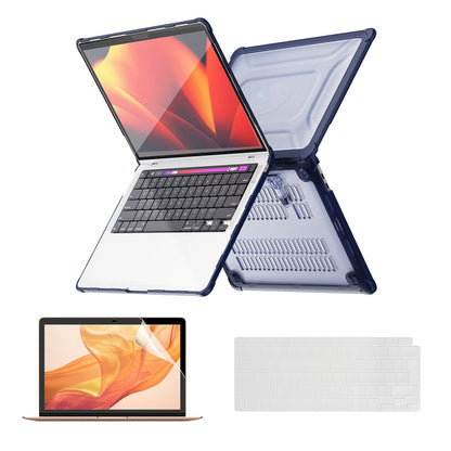 ENKAY Hat-Prince 3 in 1 Protective Bracket Case Cover Hard Shell with TPU Keyboard Film / PET Screen Protector, Version:EU, For MacBook Air 15.3 A2941/M3 2024 A3114, For MacBook Pro 14.2 A2442/A2779/14 inch A3434 2025 (M5)                              ...