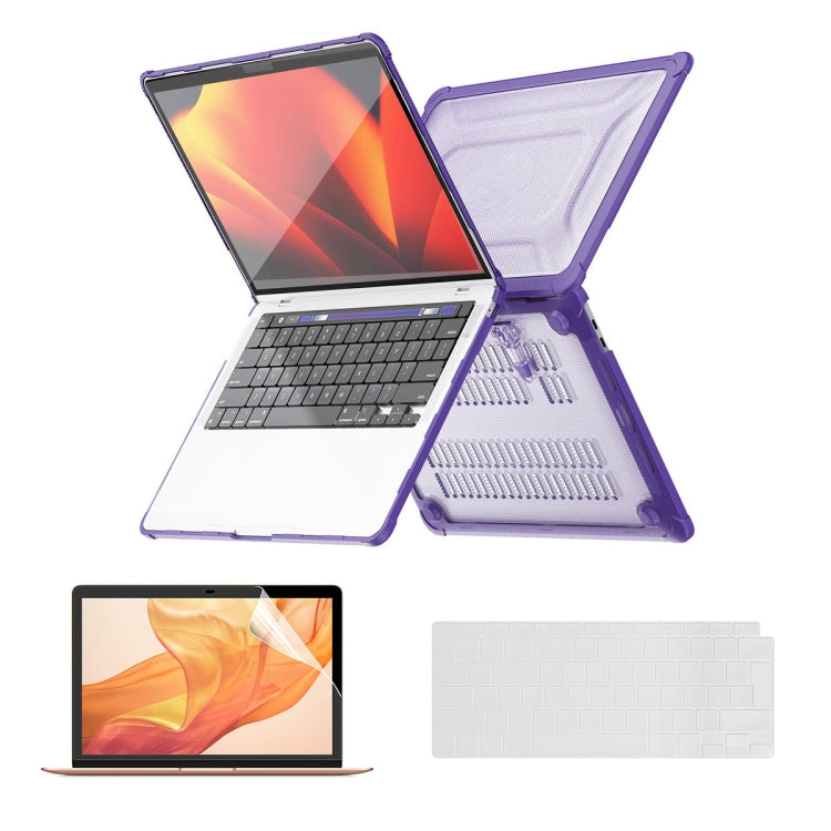 ENKAY Hat-Prince 3 in 1 Protective Bracket Case Cover Hard Shell with TPU Keyboard Film / PET Screen Protector, Version:EU