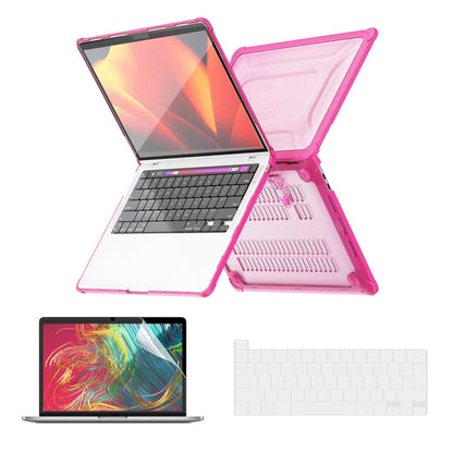 ENKAY Hat-Prince 3 in 1 Protective Bracket Case Cover Hard Shell with TPU Keyboard Film / PET Screen Protector, Version:EU, For MacBook Air 15.3 A2941/M3 2024 A3114, For MacBook Pro 14.2 A2442/A2779/14 inch A3434 2025 (M5)                              ...