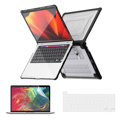 ENKAY Hat-Prince 3 in 1 Protective Bracket Case Cover Hard Shell with TPU Keyboard Film / PET Screen Protector, Version:EU, For MacBook Air 15.3 A2941/M3 2024 A3114, For MacBook Pro 14.2 A2442/A2779/14 inch A3434 2025 (M5)                              ...