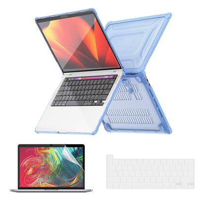 ENKAY Hat-Prince 3 in 1 Protective Bracket Case Cover Hard Shell with TPU Keyboard Film / PET Screen Protector, Version:EU, For MacBook Air 15.3 A2941/M3 2024 A3114, For MacBook Pro 14.2 A2442/A2779/14 inch A3434 2025 (M5)                              ...