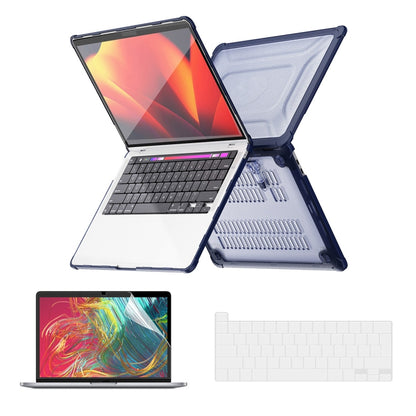 ENKAY Hat-Prince 3 in 1 Protective Bracket Case Cover Hard Shell with TPU Keyboard Film / PET Screen Protector, Version:EU, For MacBook Air 15.3 A2941/M3 2024 A3114, For MacBook Pro 14.2 A2442/A2779/14 inch A3434 2025 (M5)                              ...
