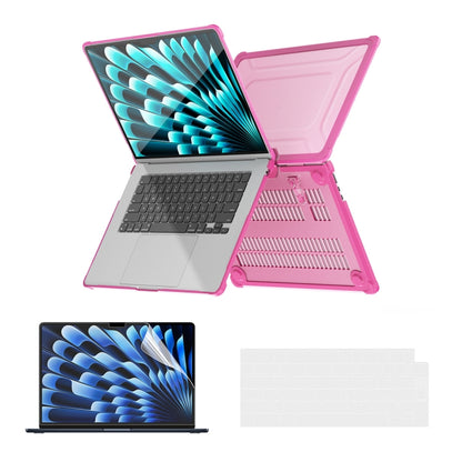 ENKAY Hat-Prince 3 in 1 Protective Bracket Case Cover Hard Shell with TPU Keyboard Film / PET Screen Protector, Version:EU, For MacBook Air 15.3 A2941/M3 2024 A3114, For MacBook Pro 14.2 A2442/A2779/14 inch A3434 2025 (M5)                              ...