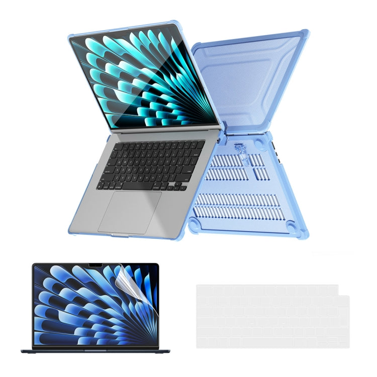 ENKAY Hat-Prince 3 in 1 Protective Bracket Case Cover Hard Shell with TPU Keyboard Film / PET Screen Protector, Version:EU, For MacBook Air 15.3 A2941/M3 2024 A3114, For MacBook Pro 14.2 A2442/A2779/14 inch A3434 2025 (M5)                              ...