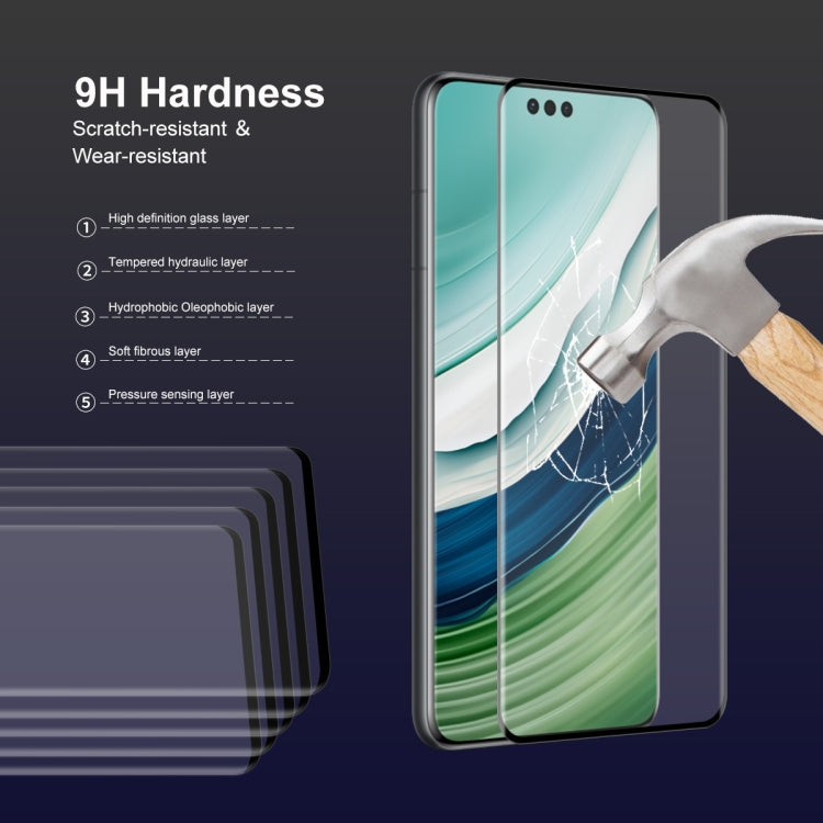 2pcs ENKAY Hat-Prince Heat Bending Full Side Glue Tempered Glass Film, For Huawei Mate 60 Pro