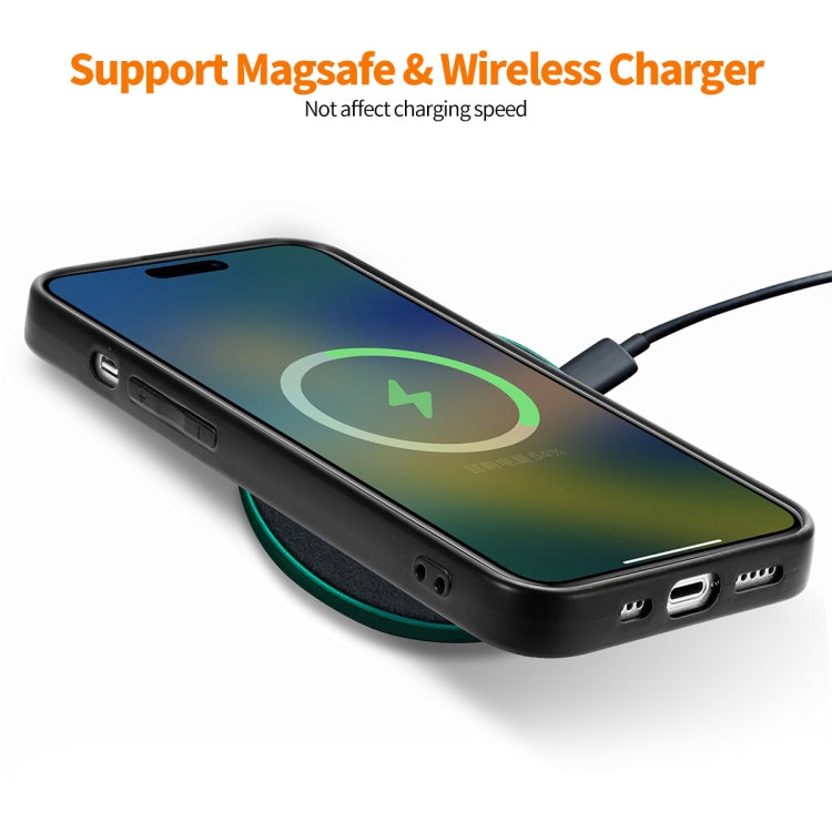 ENKAY Fiber Leather Skin PC Phone Case with High Aluminum-silicon Glass Film, For iPhone 15 Pro Max, For iPhone 15 Pro, For iPhone 15 Plus, For iPhone 15, For iPhone 14 Plus, For iPhone 14, For iPhone 14 Pro, For iPhone 14 Pro Max