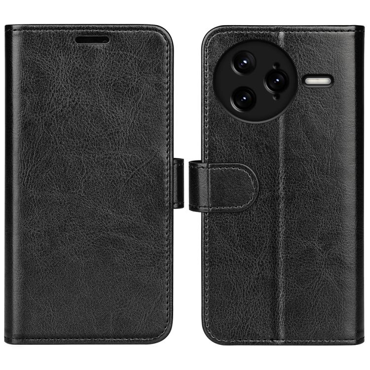 Étui de téléphone en cuir avec texture R64 à rabat horizontal, pour Redmi K80 / Poco F7 Pro