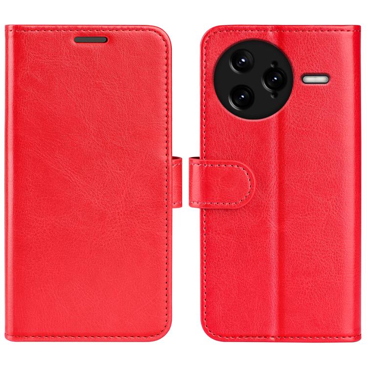 Étui de téléphone en cuir avec texture R64 à rabat horizontal, pour Redmi K80 / Poco F7 Pro