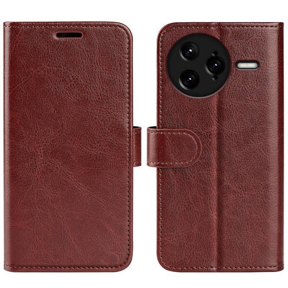 Étui de téléphone en cuir avec texture R64 à rabat horizontal, pour Redmi K80 / Poco F7 Pro