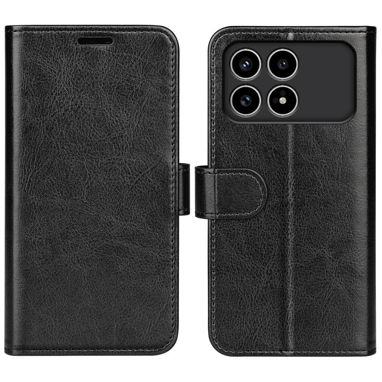 Étui de téléphone en cuir avec texture R64 à rabat horizontal, pour Redmi K80 / Poco F7 Pro