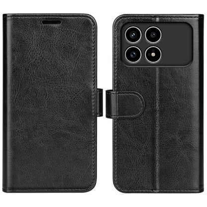 Étui de téléphone en cuir avec texture R64 à rabat horizontal, pour Redmi K80 / Poco F7 Pro