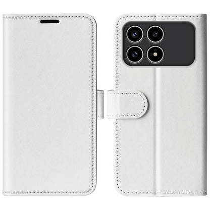 Étui de téléphone en cuir avec texture R64 à rabat horizontal, pour Redmi K80 / Poco F7 Pro