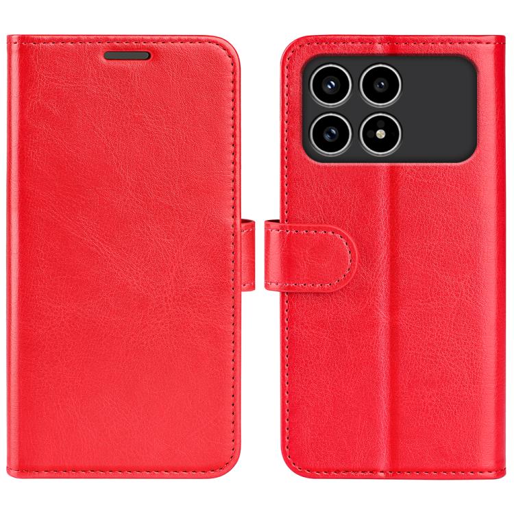 Étui de téléphone en cuir avec texture R64 à rabat horizontal, pour Redmi K80 / Poco F7 Pro