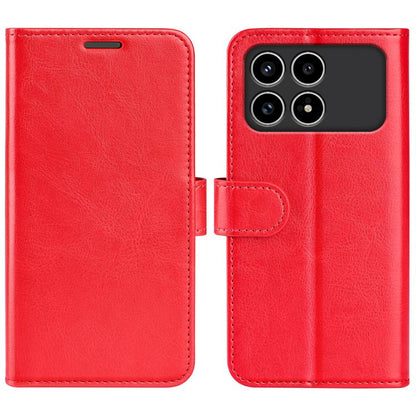 Étui de téléphone en cuir avec texture R64 à rabat horizontal, pour Redmi K80 / Poco F7 Pro