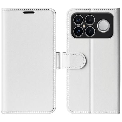 Étui de téléphone en cuir avec texture R64 à rabat horizontal, pour Redmi K80 / Poco F7 Pro