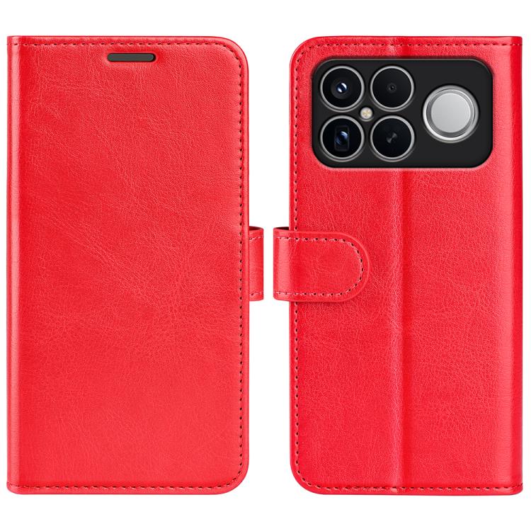 Étui de téléphone en cuir avec texture R64 à rabat horizontal, pour Redmi K80 / Poco F7 Pro