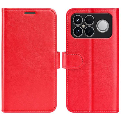Étui de téléphone en cuir avec texture R64 à rabat horizontal, pour Redmi K80 / Poco F7 Pro
