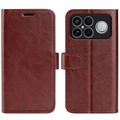 Étui de téléphone en cuir avec texture R64 à rabat horizontal, pour Redmi K80 / Poco F7 Pro
