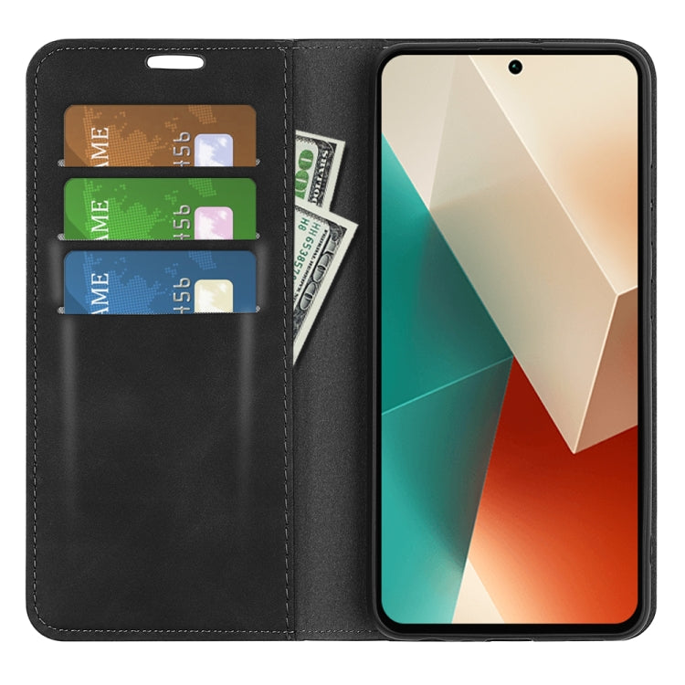 Retro-skin Magnetic Suction Leather Phone Case, For Xiaomi Redmi Note 13 5G, For Xiaomi Redmi 13C, For Xiaomi Redmi Note 13 Pro+, For Xiaomi Redmi Note 13 Pro 5G, For Xiaomi Redmi K70, For Xiaomi 13T, For Redmi Note 17 Pro Max 5G Global 163mm          ...