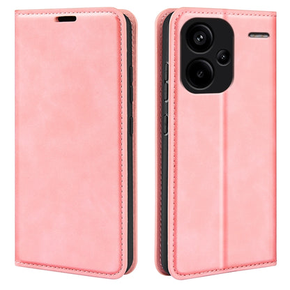 Retro-skin Magnetic Suction Leather Phone Case, For Xiaomi Redmi Note 13 Pro 4G, For Xiaomi Redmi Note 13 4G, For Xiaomi Redmi K70E, For Xiaomi 14 Ultra, For Xiaomi 14 Pro, For Xiaomi 14, For Xiaomi Redmi Note 13 5G, For Xiaomi Redmi 13C               ...