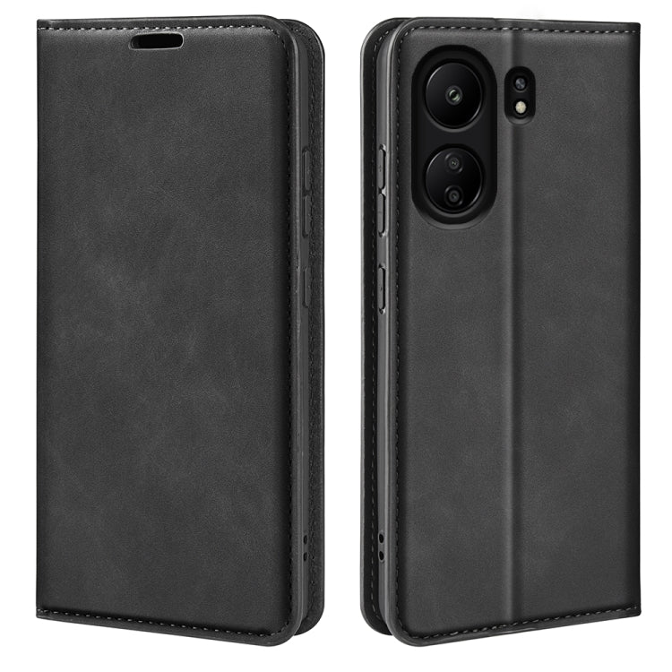 Retro-Skin Magnetic Suction Leder Handyhülle, Für Xiaomi Redmi Note 13 Pro 4G, Für Xiaomi Redmi Note 13 4G, Für Xiaomi Redmi K70E, Für Xiaomi 14 Ultra, Für Xiaomi 14 Pro, Für Xiaomi 14, Für Xiaomi Redmi Note 13 5G, Für Xiaomi Redmi 13C
