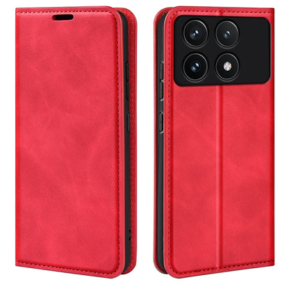 Retro-skin Magnetic Suction Leather Phone Case, For Xiaomi Redmi Note 13 5G, For Xiaomi Redmi 13C, For Xiaomi Redmi Note 13 Pro+, For Xiaomi Redmi Note 13 Pro 5G, For Xiaomi Redmi K70, For Xiaomi 13T, For Redmi Note 17 Pro Max 5G Global 163mm          ...
