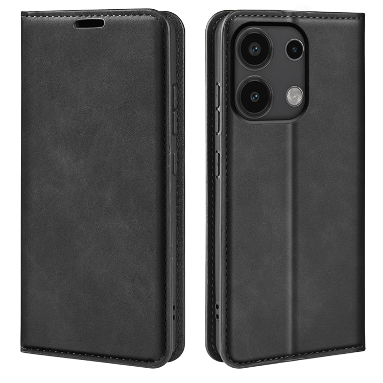 Retro-Skin Magnetic Suction Leder Handyhülle, Für Xiaomi Redmi Note 13 Pro 4G, Für Xiaomi Redmi Note 13 4G, Für Xiaomi Redmi K70E, Für Xiaomi 14 Ultra, Für Xiaomi 14 Pro, Für Xiaomi 14, Für Xiaomi Redmi Note 13 5G, Für Xiaomi Redmi 13C